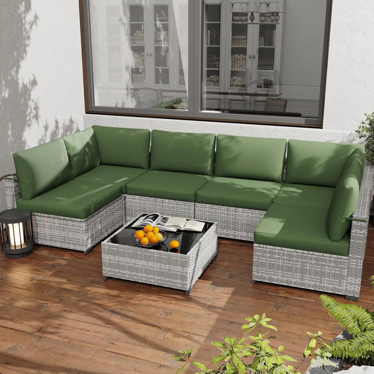 All Weather PE Rattan Modular Sectional Patio Set
