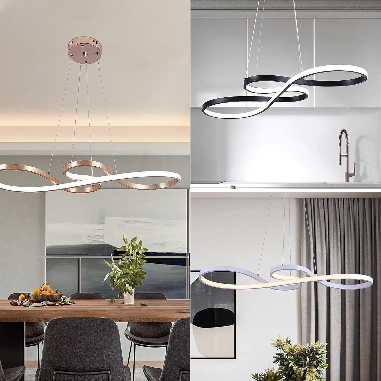 GreeLustr Acrylic Pendant Chandelier Dimmable LED Lamp