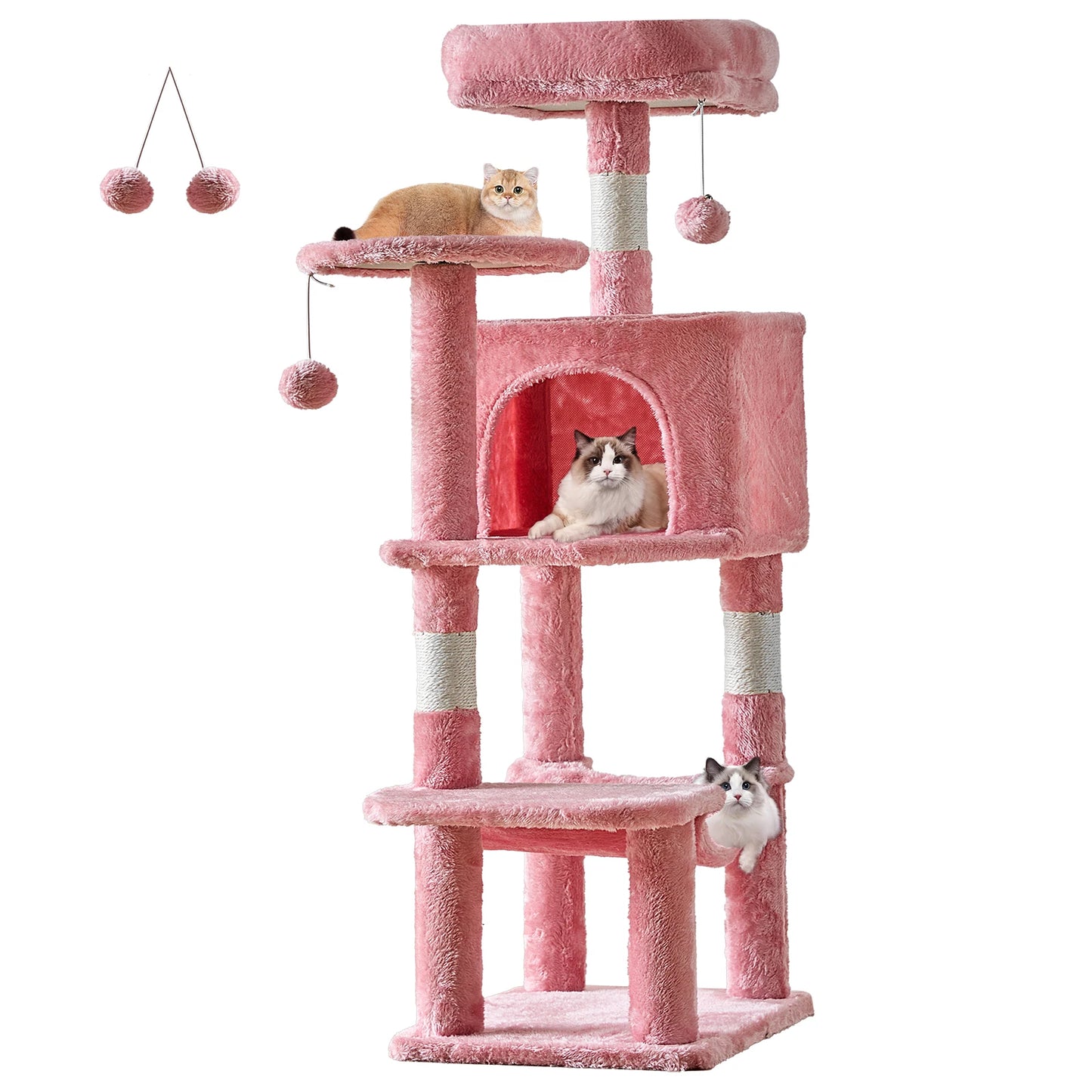 JHK Cat Tree Multi-Cat Climbing Tower With Scratching Posts