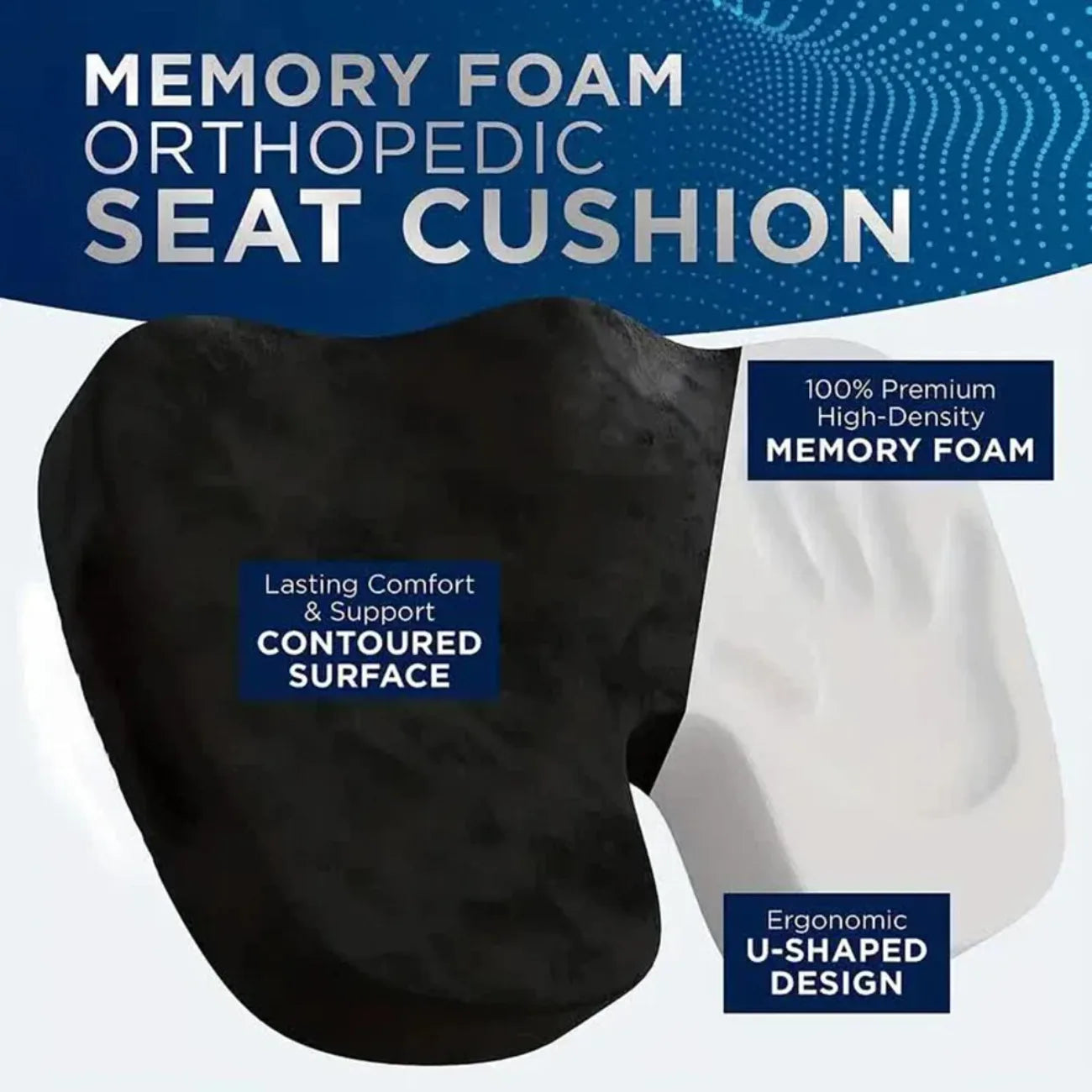 DIAMRI CN Ergonomic Travel Seat Pillow U Shape Memory Foam