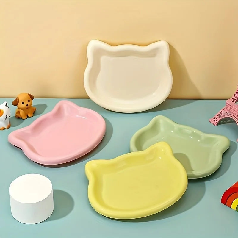 Cat Food Dish Premium Plastic Pet Bowl for Dwarf Cats