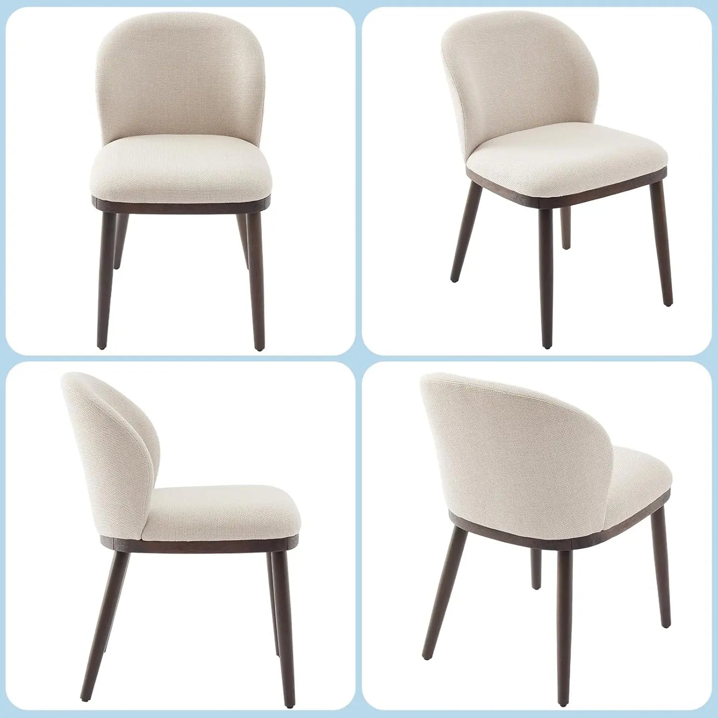 HiMISS Modern Upholstered Dining Chairs Set of 2