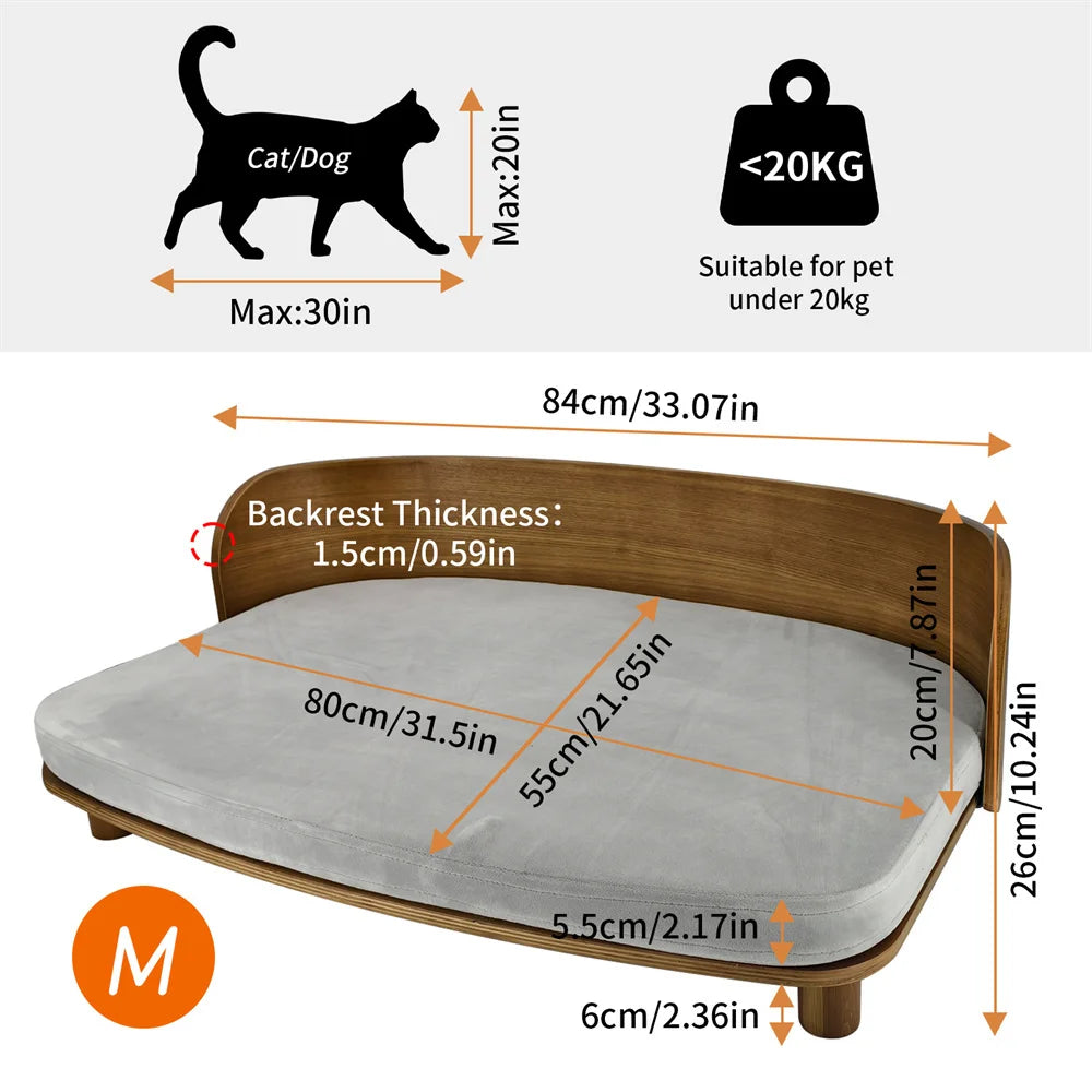 BORWART CN Elevated Pet Sofa Bed For Dogs And Cats