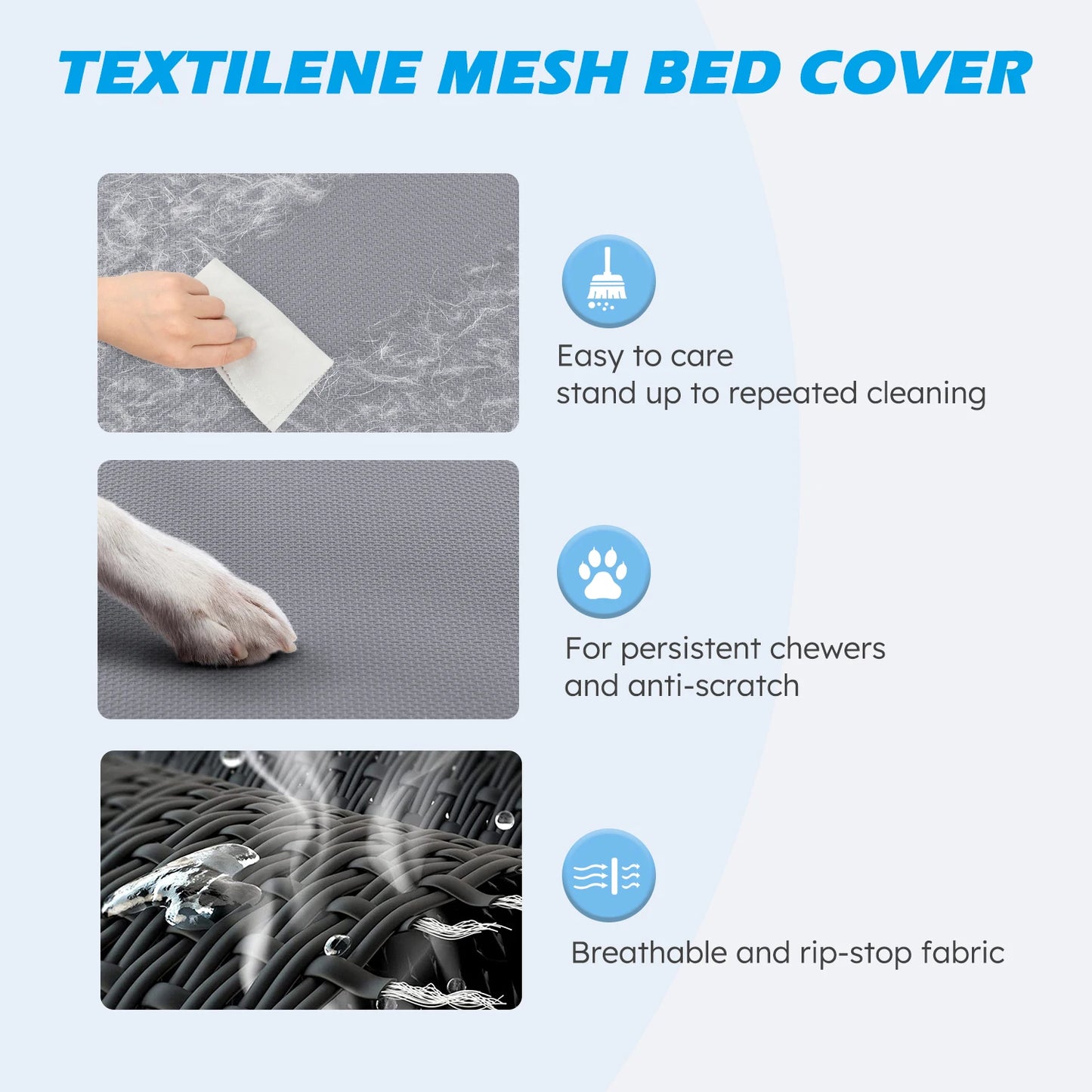 Elevated Cooling Dog Bed With Chew Proof Mesh