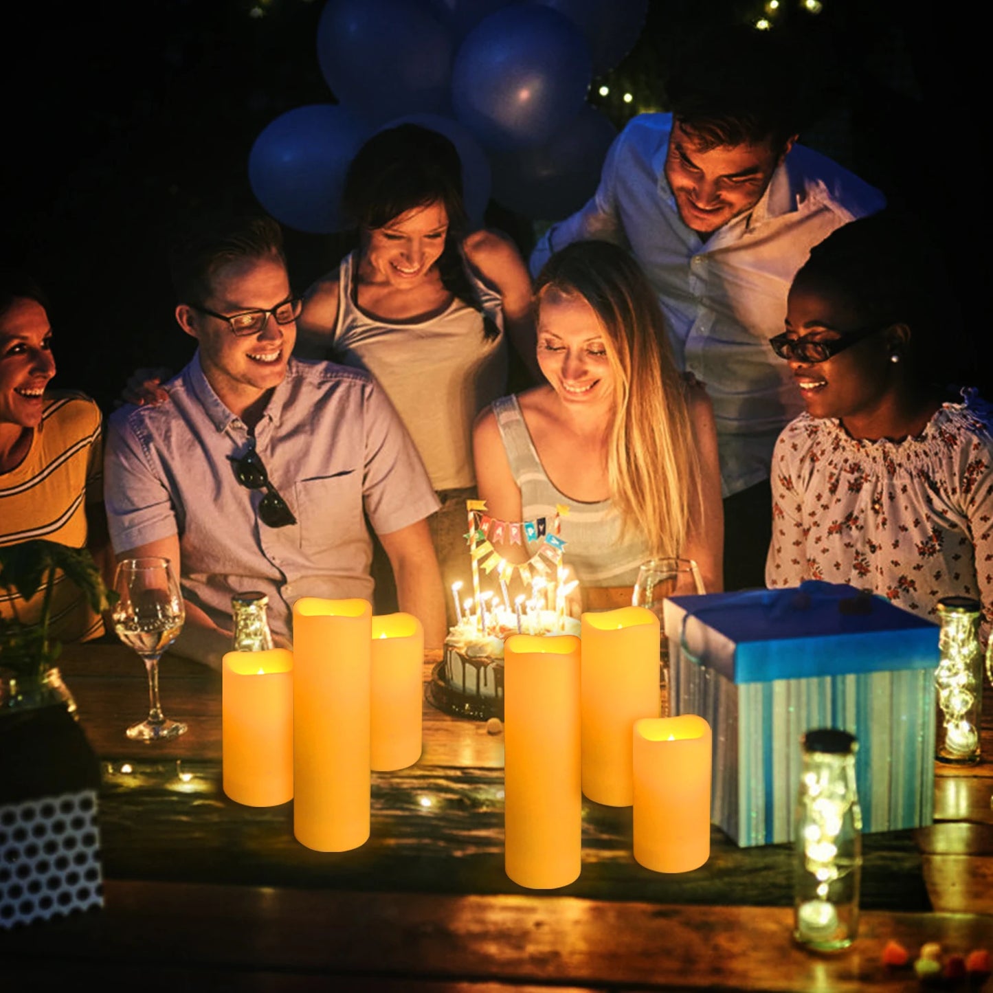 Waterproof Indoor Flameless LED Candles Set 24-144 Pieces