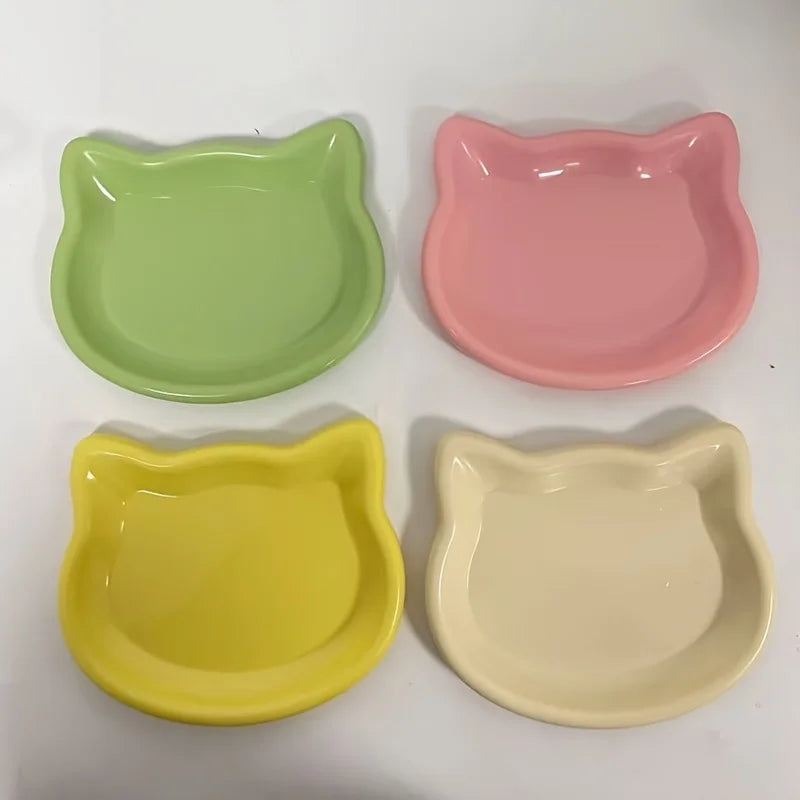 Cat Food Dish Premium Plastic Pet Bowl for Dwarf Cats