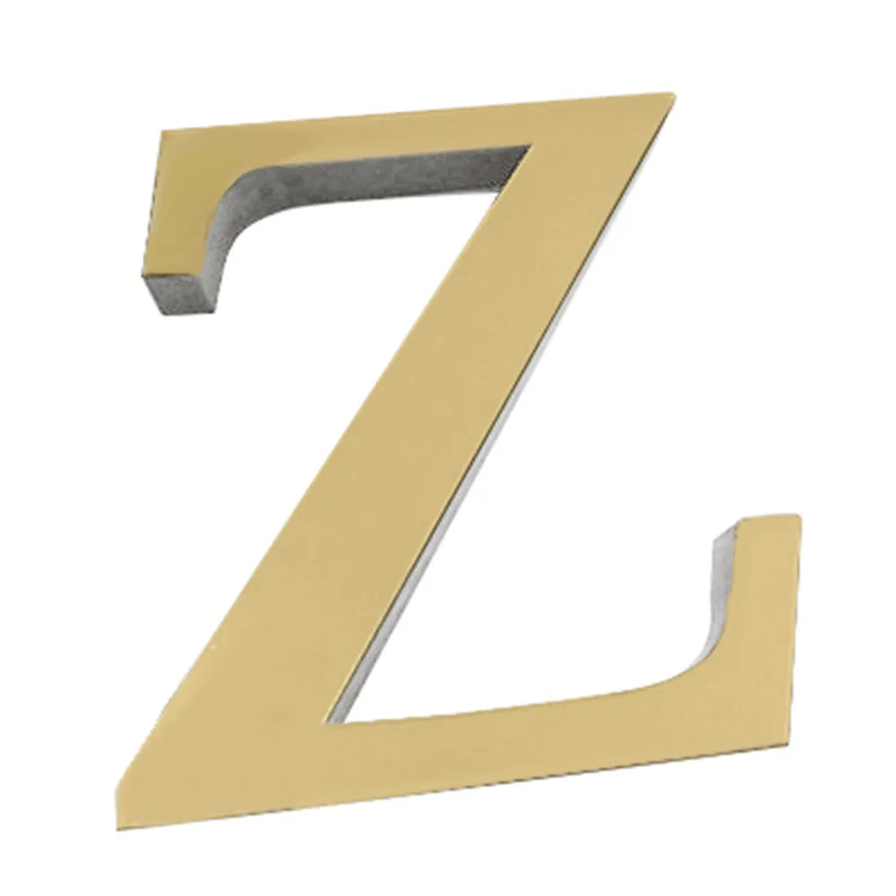 Alphabet 26 Letters 3D Mirror Acrylic Gold Wall Sticker