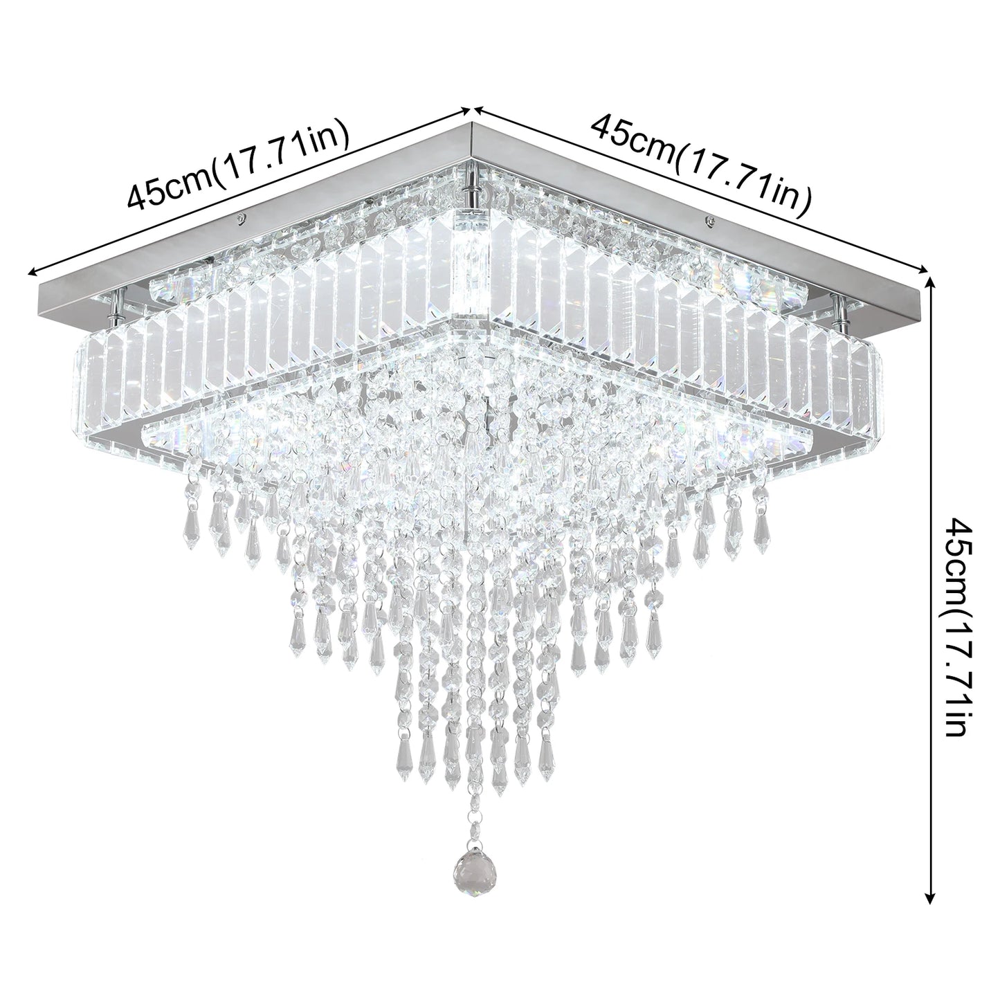 Vetrulus Crystal Led Ceiling Chandelier Light For Dining