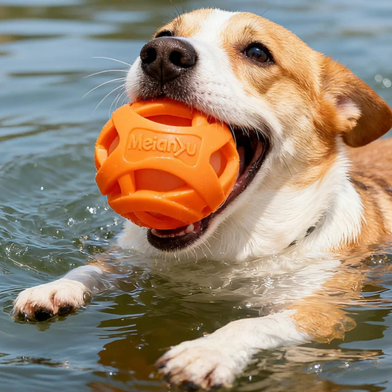 Floating Dog Chew Ball Rubber Toy For Water Play