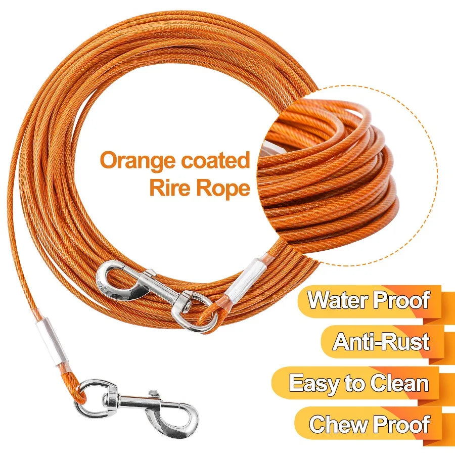 Extension Steel Wire Rope Dog Chain Anti Bite Traction Rope