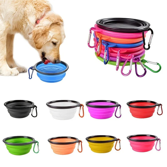 Collapsible Pet Food Bowl TPR Portable For Cats And Dogs
