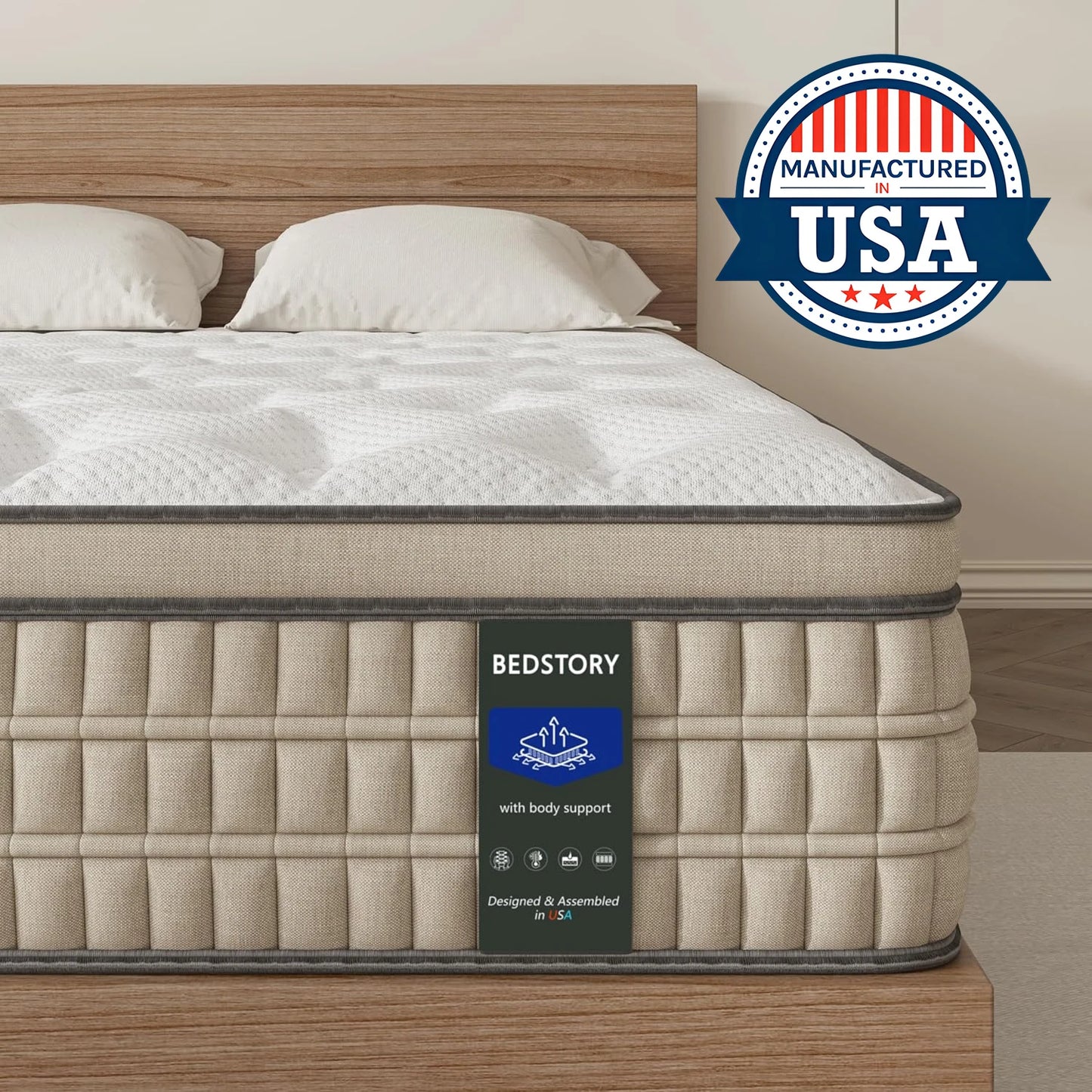 BedStory Hybrid Gel Memory Foam Mattress