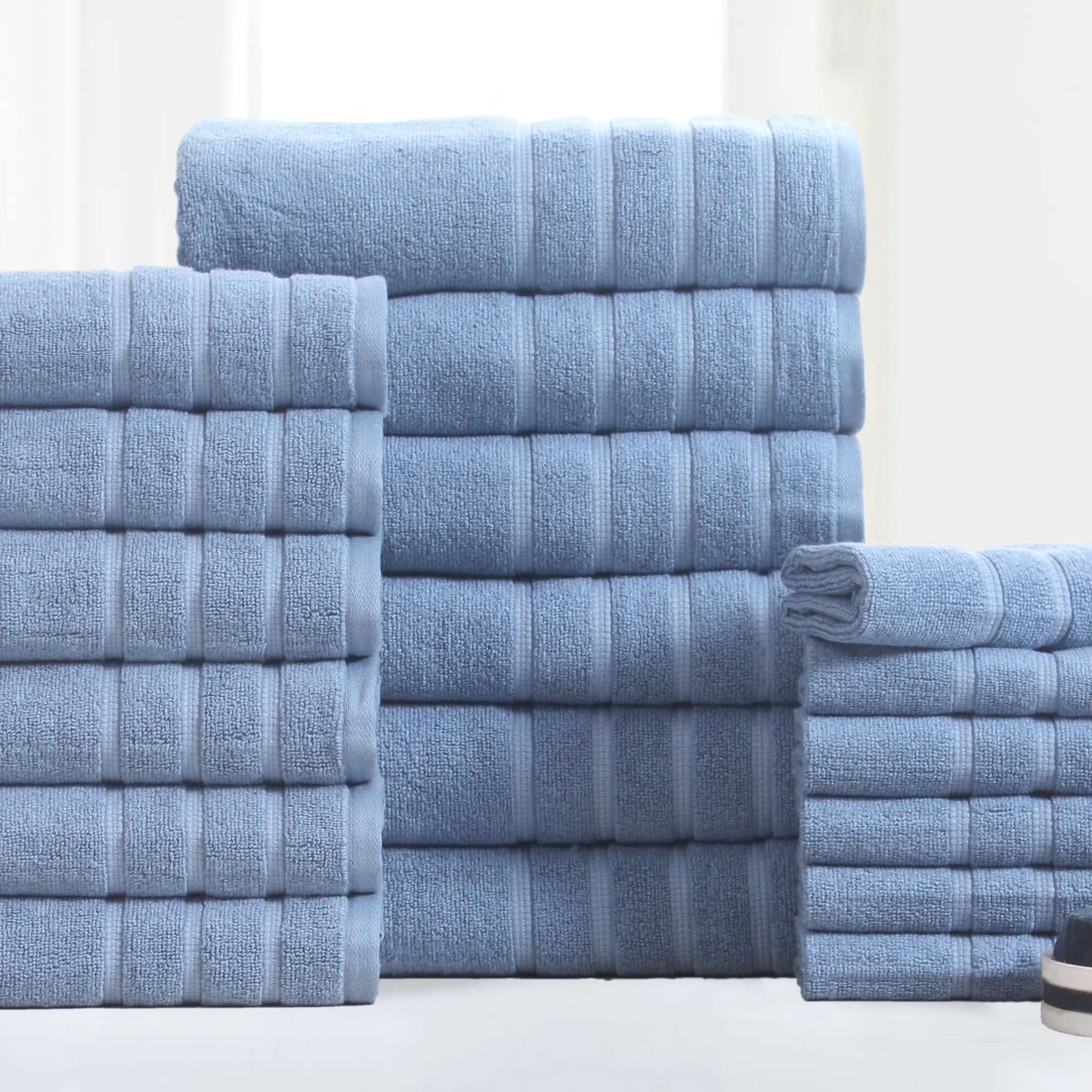 Zero Twist Egyptian Cotton Towel Set Ultra Soft Spa Quality
