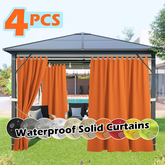 SABALANICA Outdoor Curtains Waterproof UV Resistant Tab Top