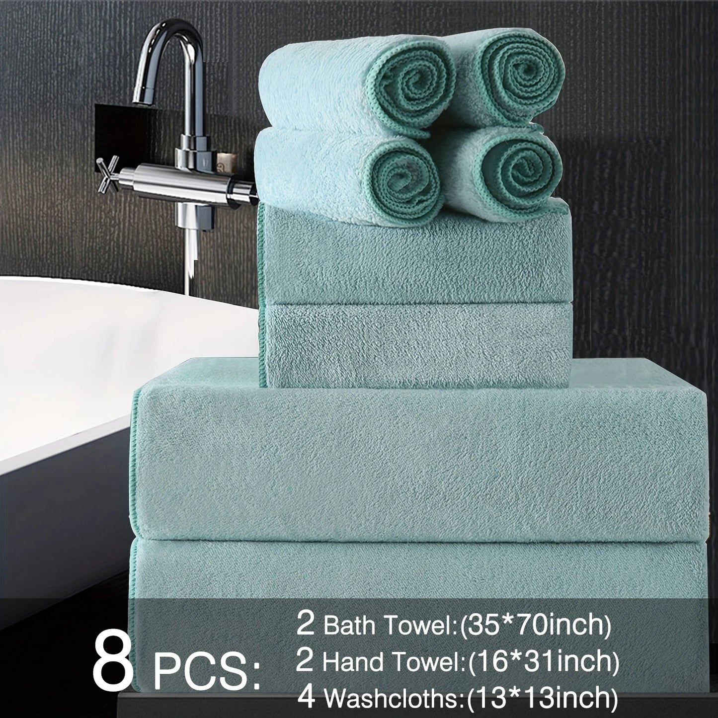 Belista Soft Absorbent Bath Towels Set Quick Dry