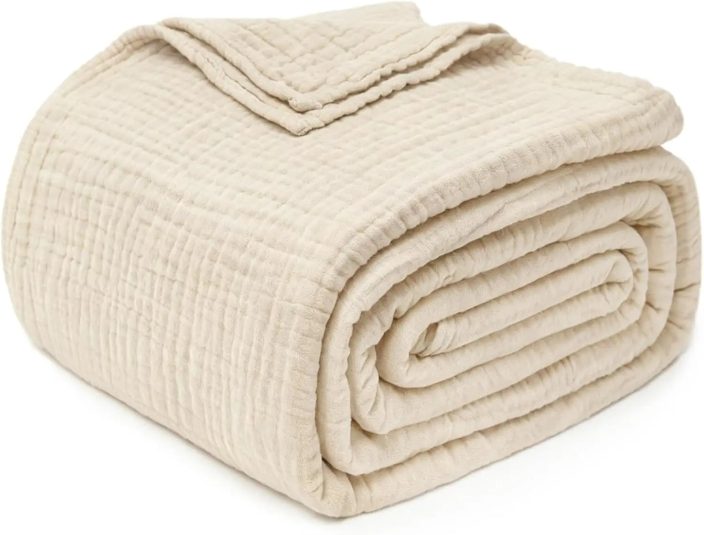 100 Percent Cotton Muslin Throw Blanket Lightweight