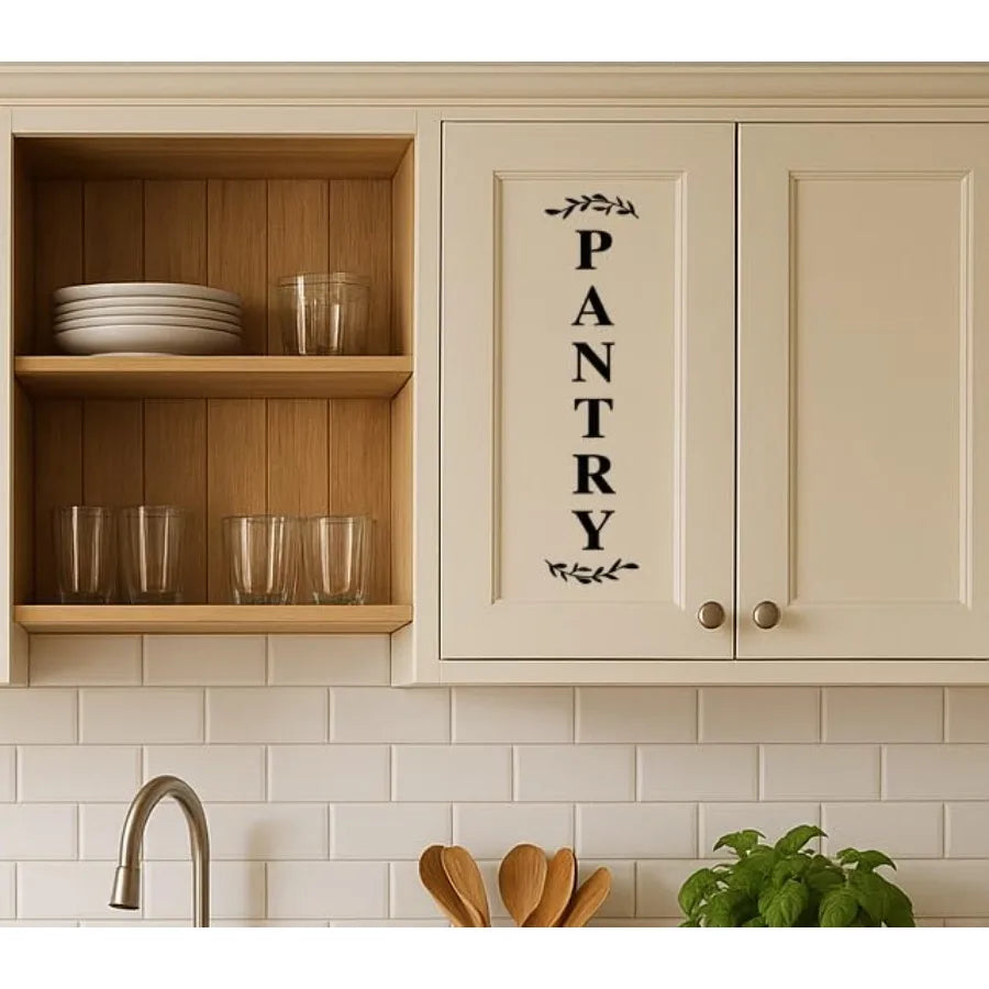 Pantry Door Decal Vinyl Kitchen Sticker Farmhouse Sign