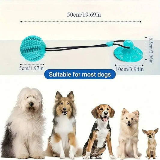 Interactive Suction Cup Dogs Chew Toy TPR Slow Feeder