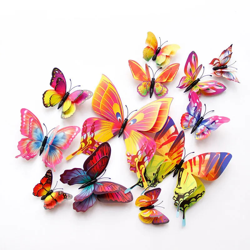 3D Butterfly Wall Stickers Set For Living Room Decor