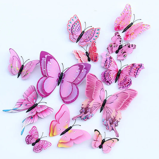 3D Butterfly Wall Stickers Set For Living Room Decor