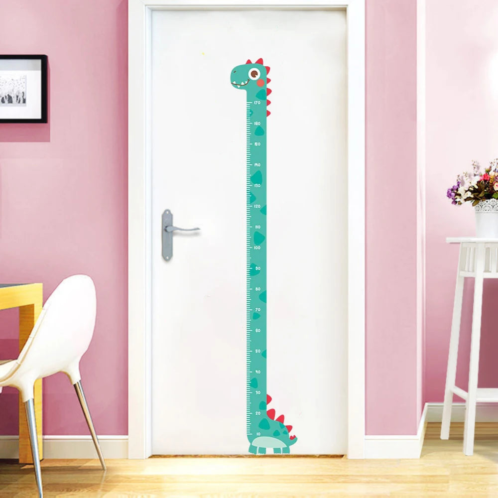 Unicorn Dinosaur Giraffe Wall Ruler Stickers For Kids