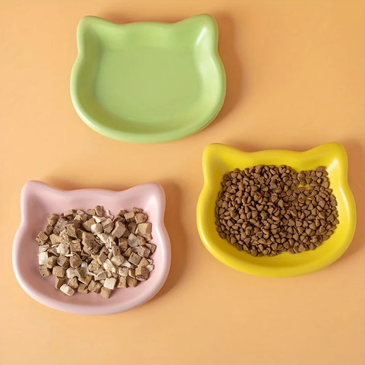 Cat Food Dish Premium Plastic Pet Bowl for Dwarf Cats
