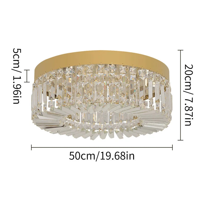 GreeLustr Crystal Led Ceiling Chandelier For Living Room