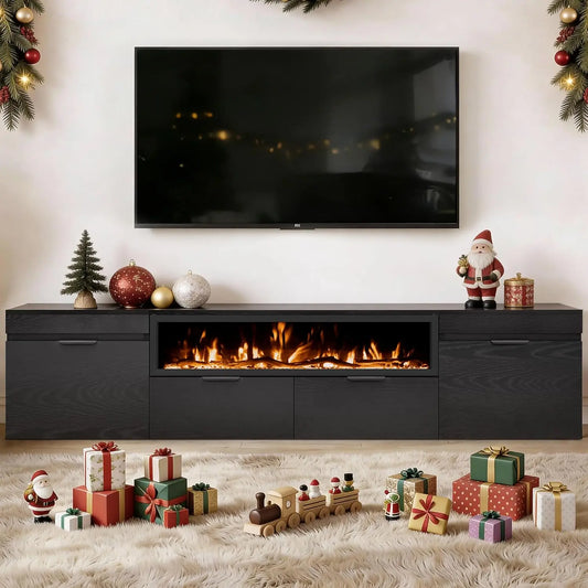 Electric Fireplace TV Stand With No Heat Insert