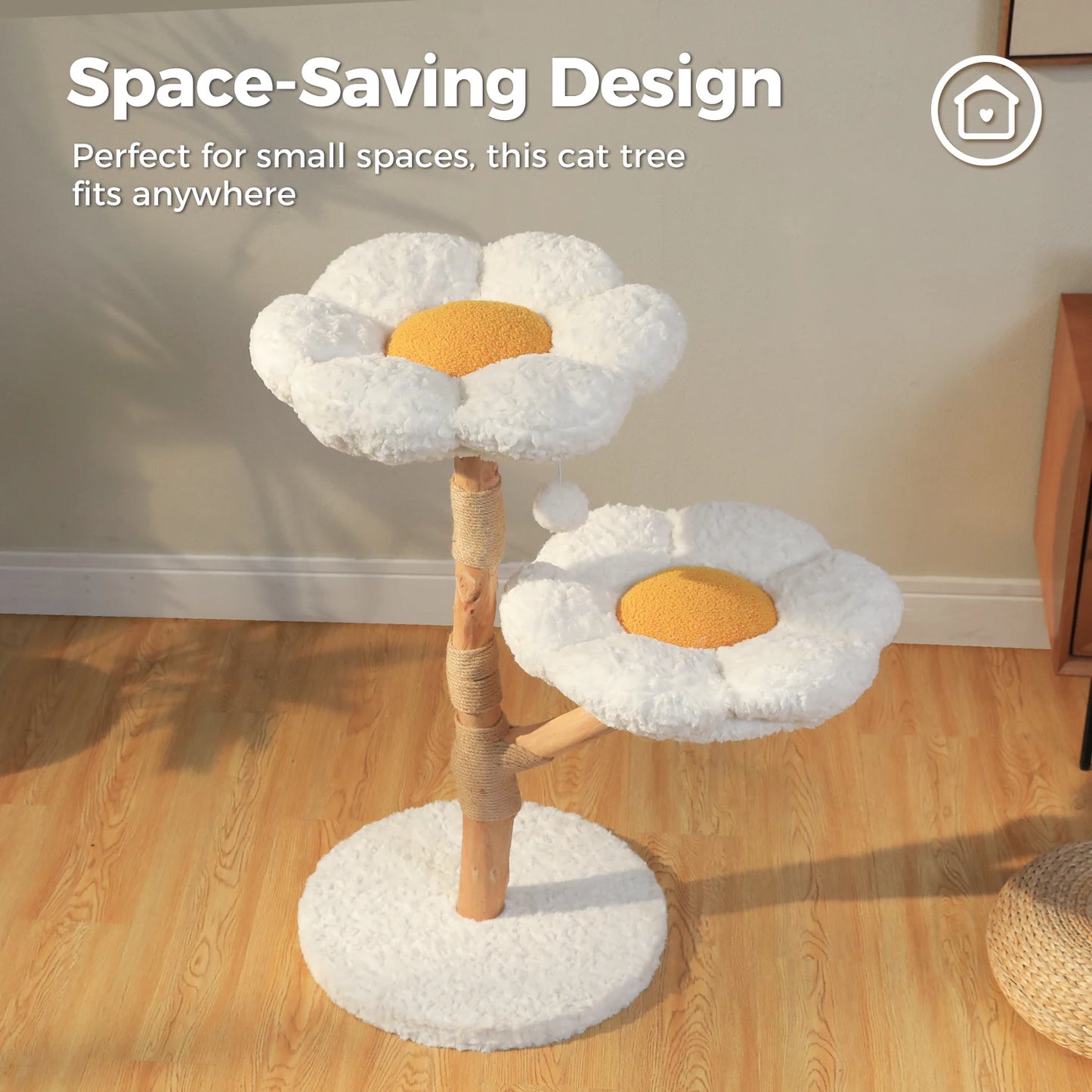 PAWZ Road Modern Cat Tree Tower With Wood Scratching Posts