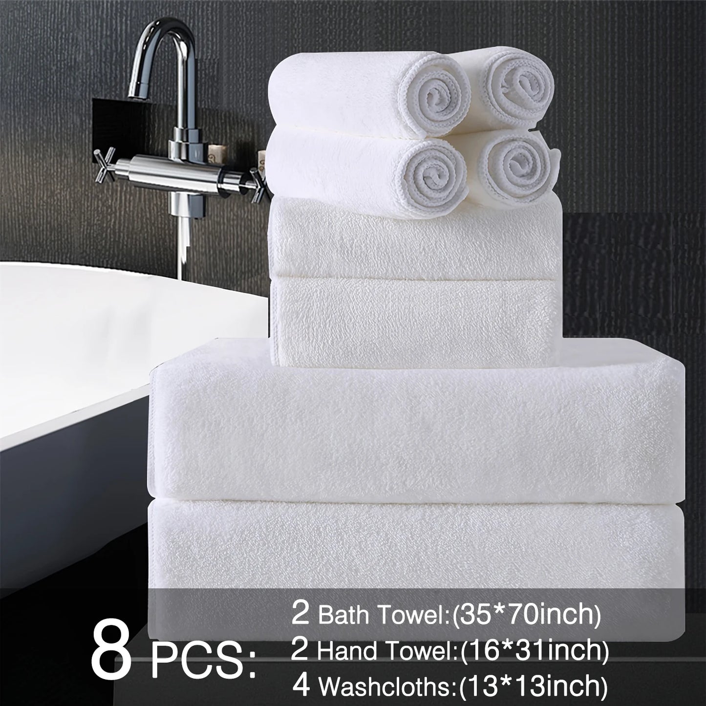 Belista Soft Absorbent Bath Towels Set Quick Dry
