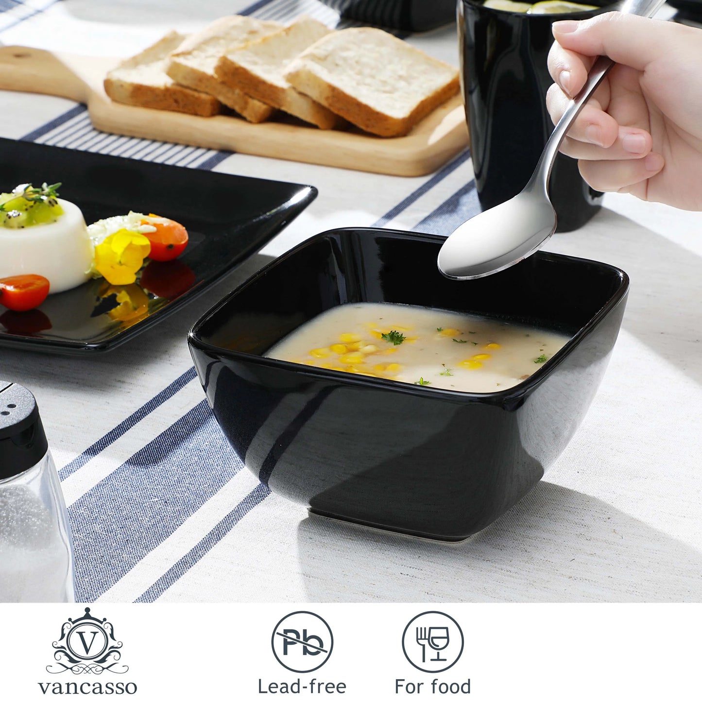 MALACASA SOHO Ceramic Porcelain Dinnerware Set