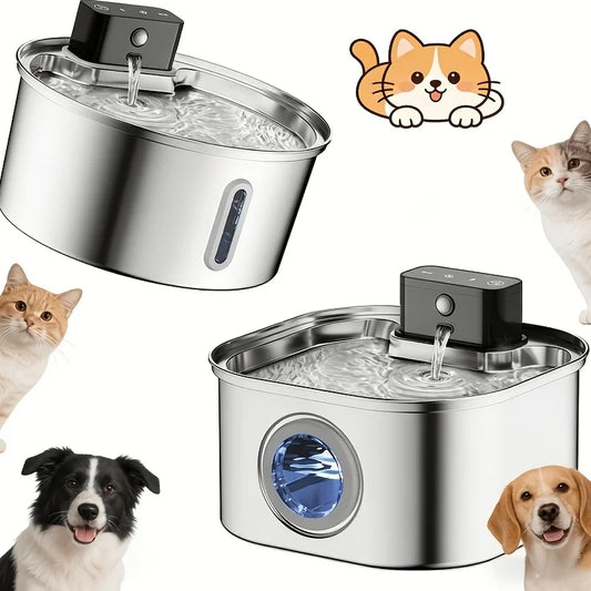 Stainless Steel Pet Water Fountain 3.2L Motion Sensor