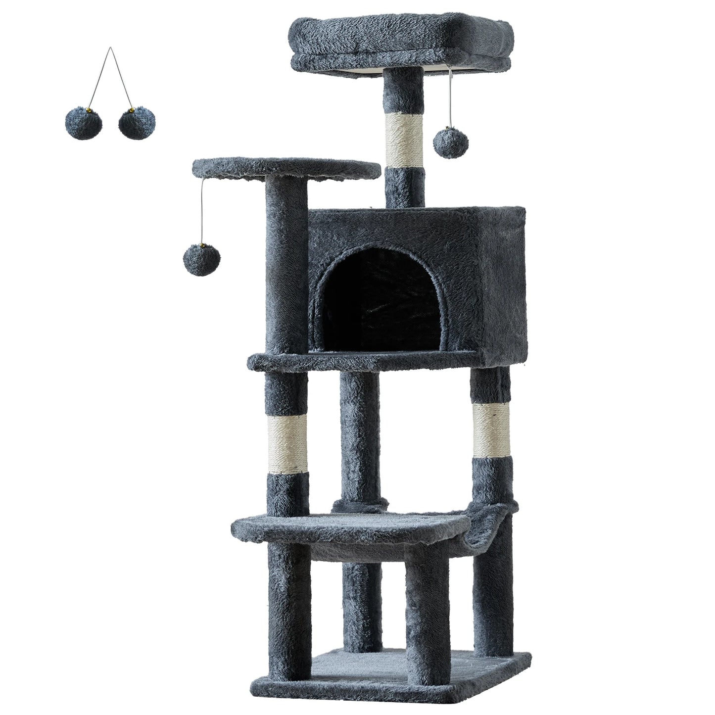 JHK Cat Tree Multi-Cat Climbing Tower With Scratching Posts