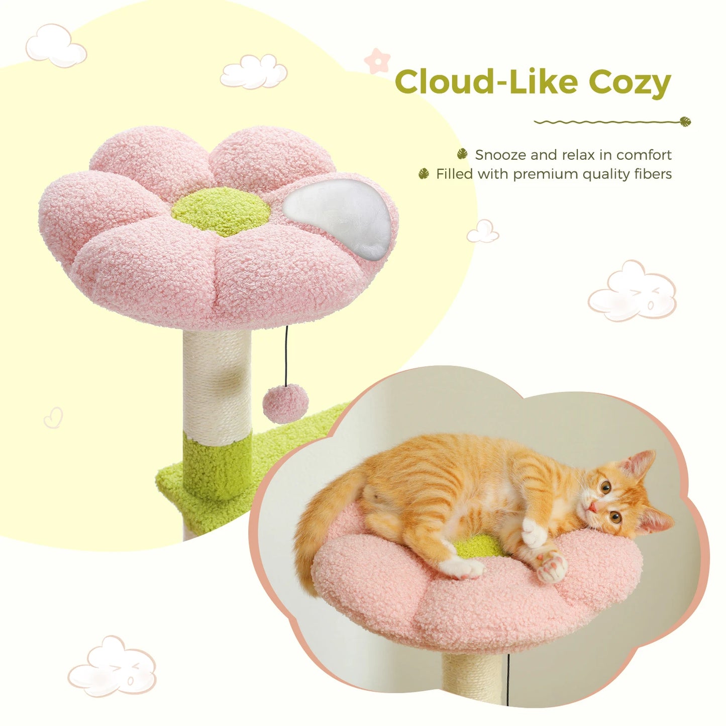 PAWZ Road Flower Cat Tree Multi Level Cat Tower