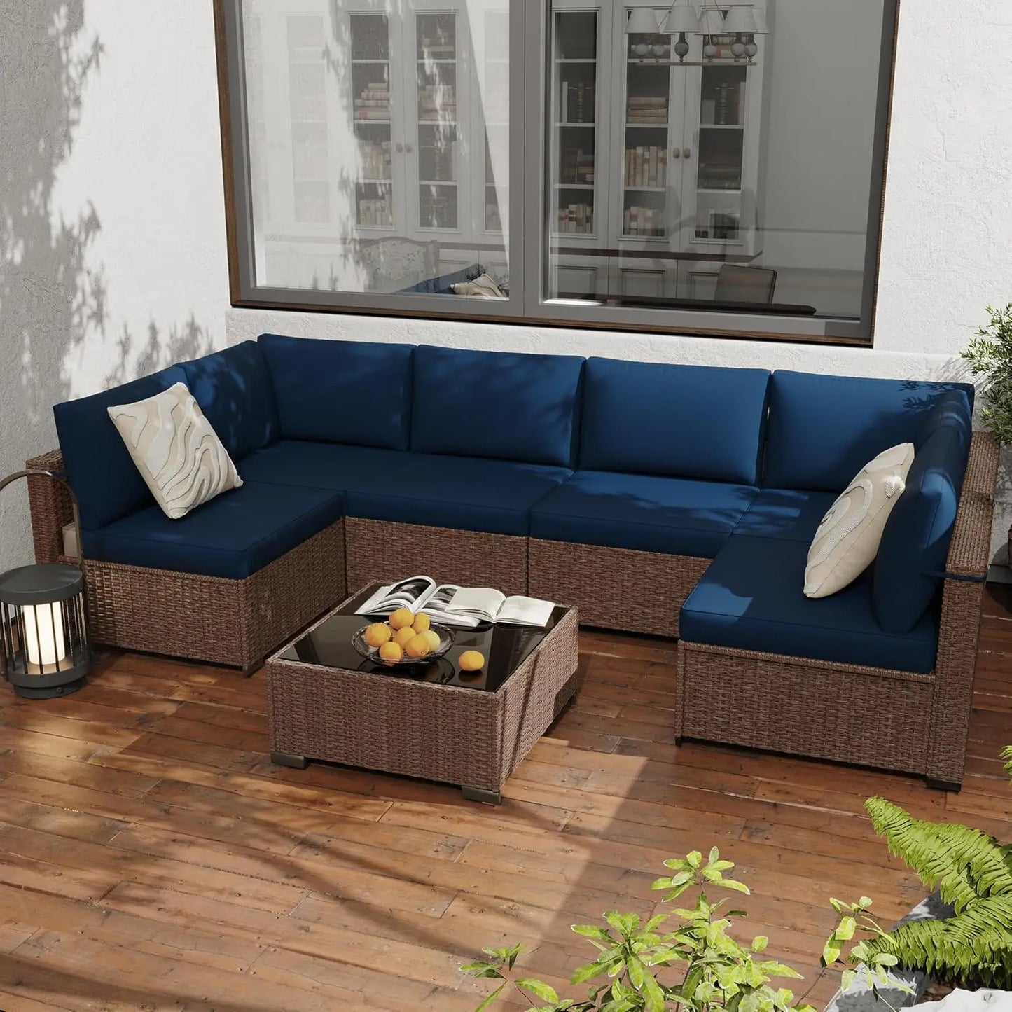 All Weather PE Rattan Modular Sectional Patio Set