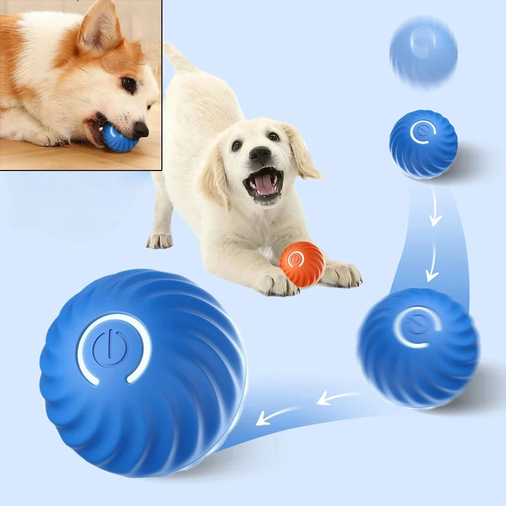 Dog Ball Toy USB Automatic Moving Bouncing Interactive Chew