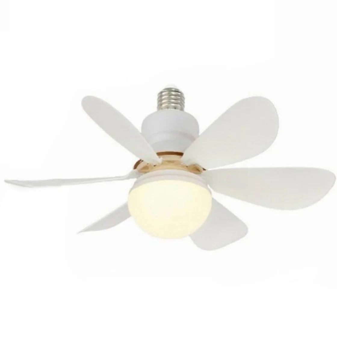 Quiet Ceiling Fan With Remote LED Light E27 Base