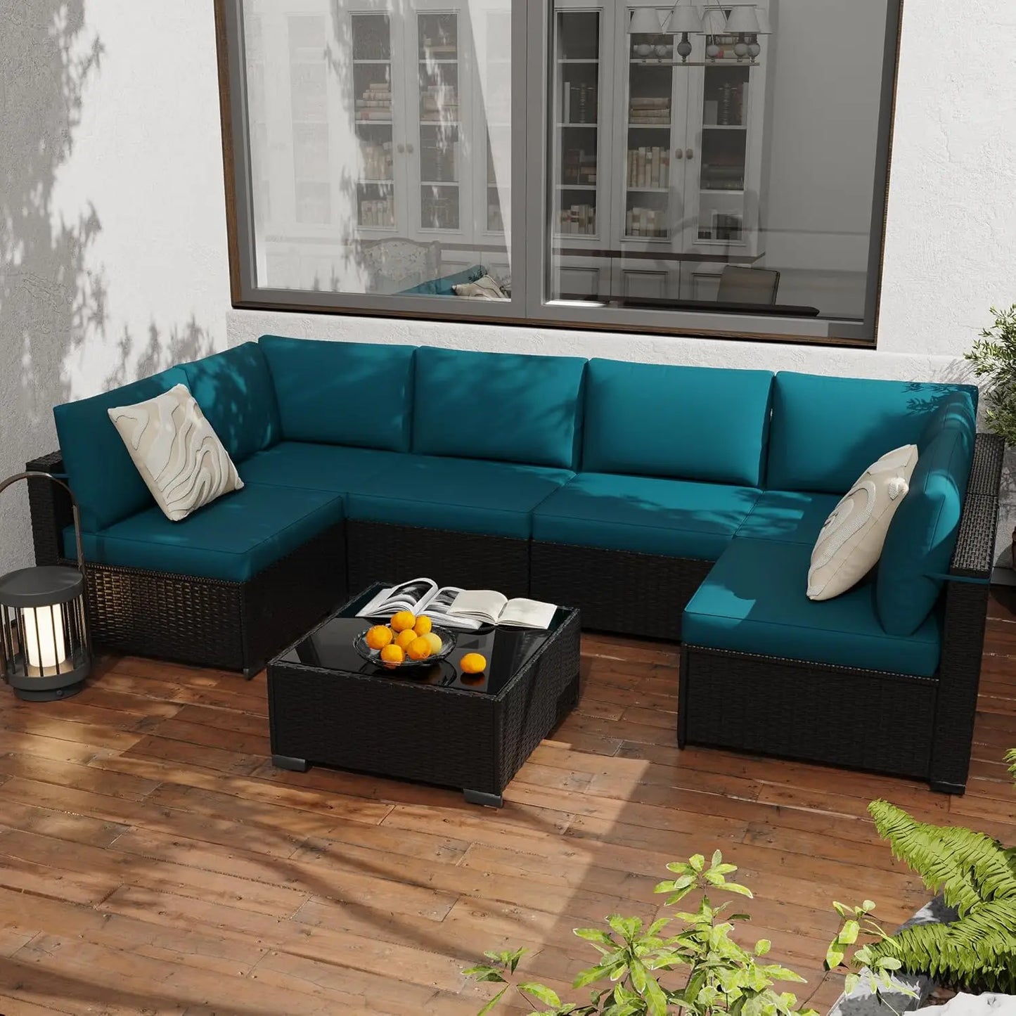 All Weather PE Rattan Modular Sectional Patio Set
