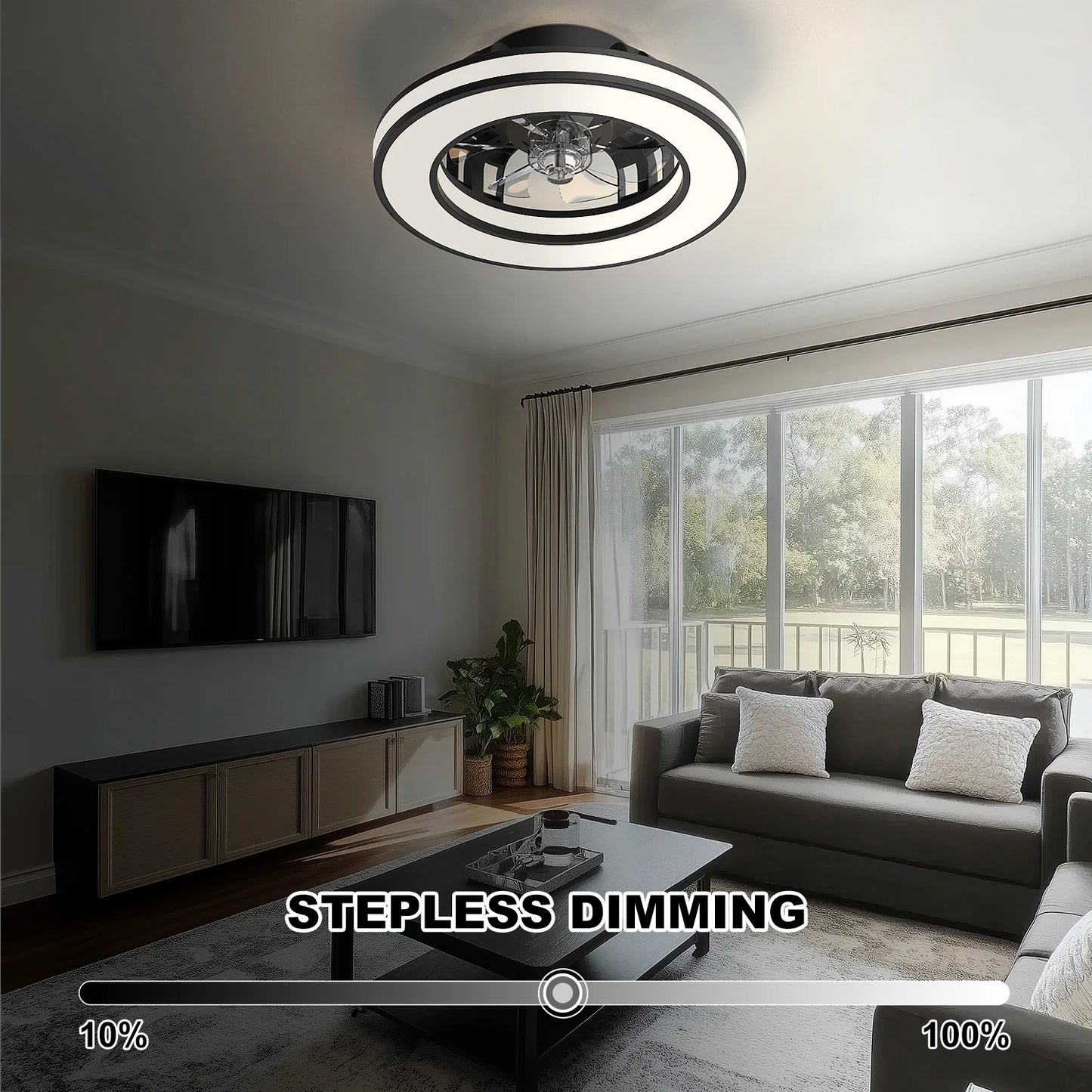 STANBOW LED Ceiling Fan Light With Remote Dimming