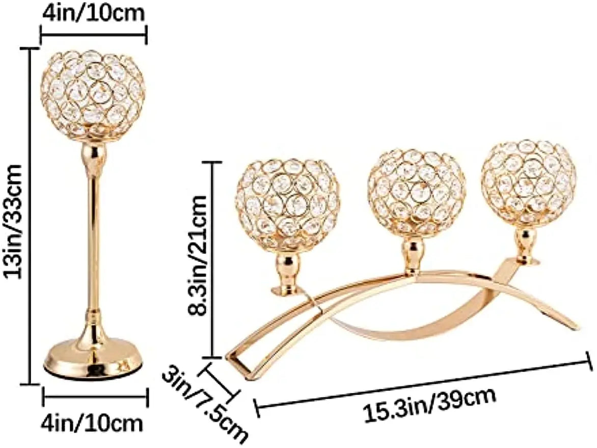 Vincigant 3 Arms Tealight Candle Holder Candelabra