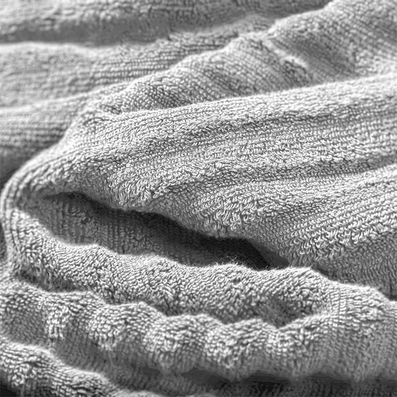 Egyptian Cotton Bath Towel Set Four Pack Ribbed Ultra Soft