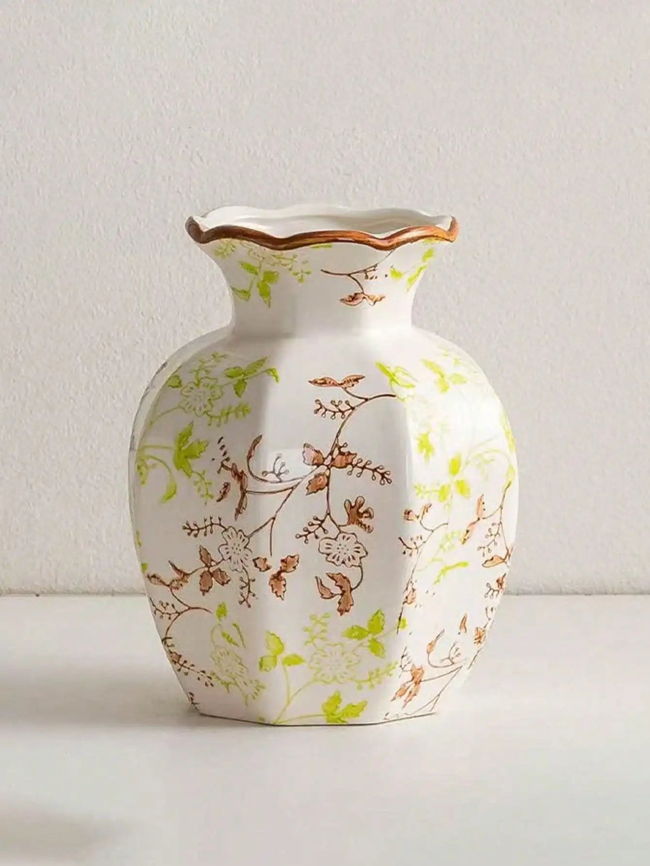 Porcelain Vase Chinese Retro Flower Decor Living Room
