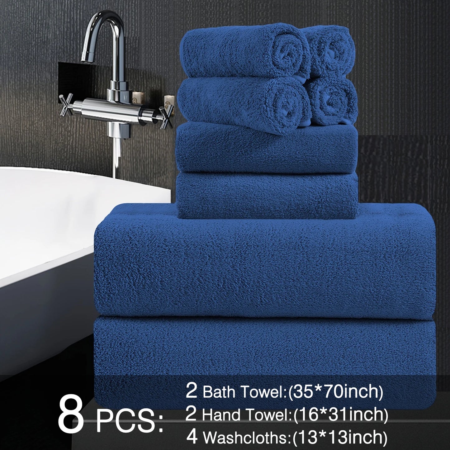 Belista Soft Absorbent Bath Towels Set Quick Dry