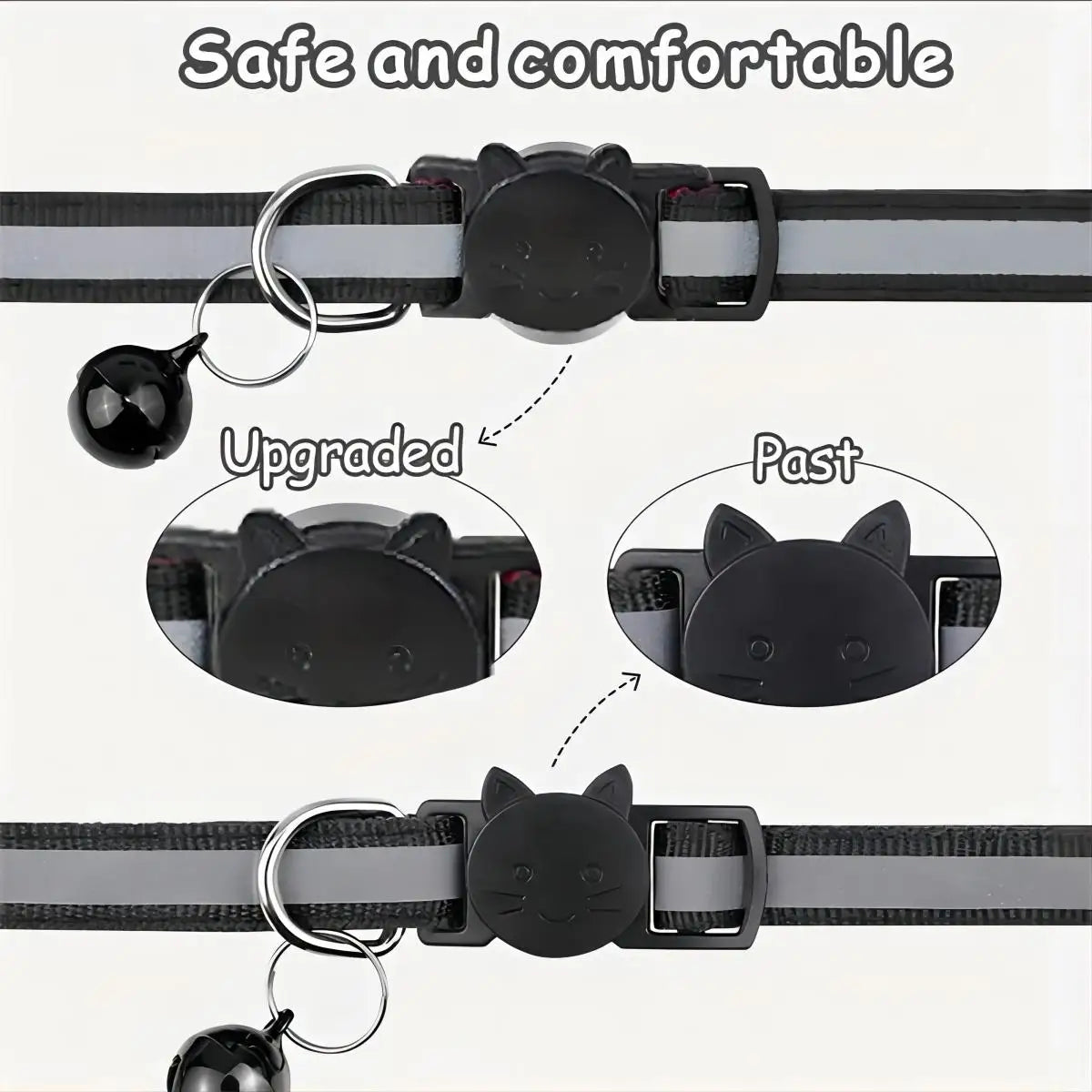 Footprint Reflective Pet Collar Set For Cats And Dogs