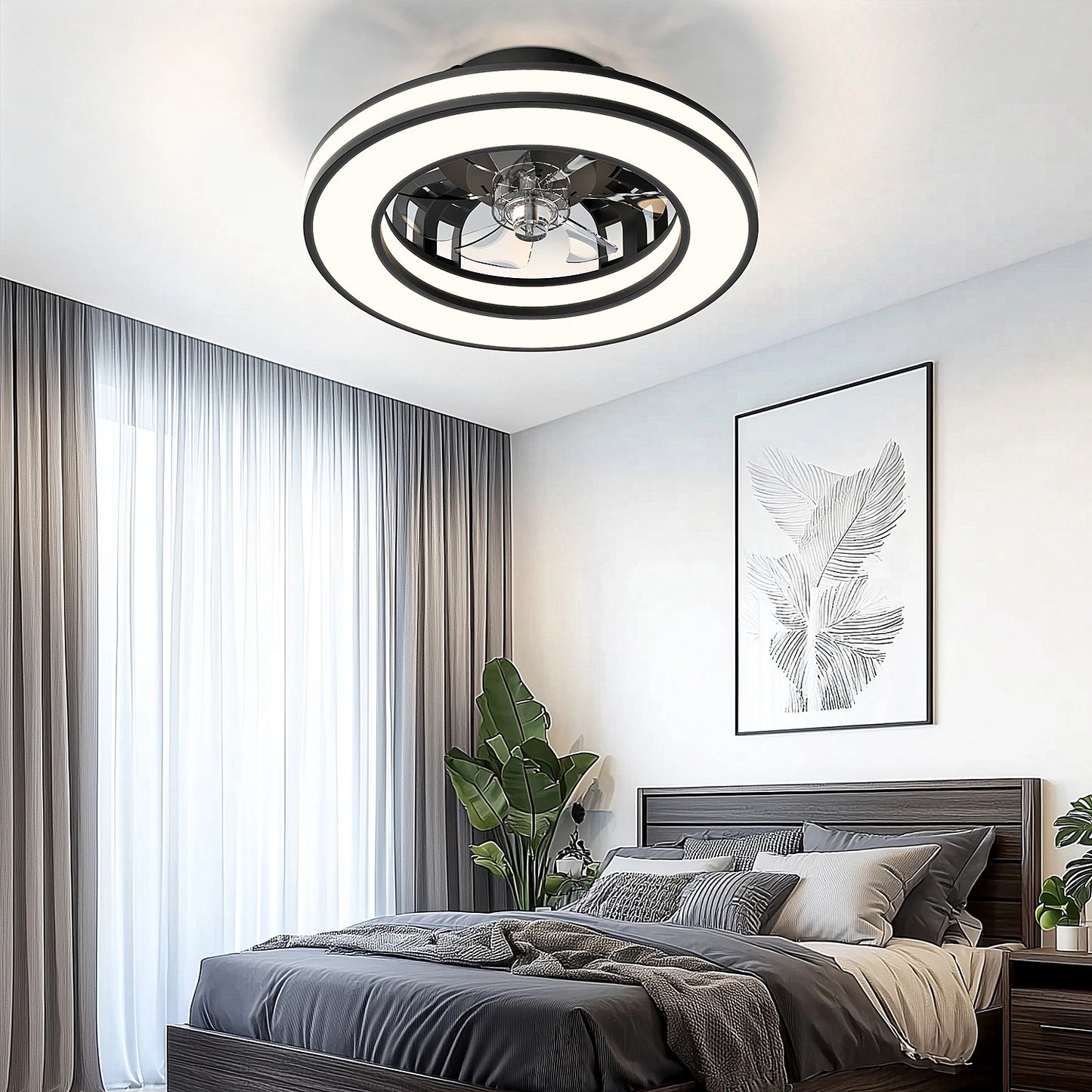 STANBOW LED Ceiling Fan Light With Remote Dimming