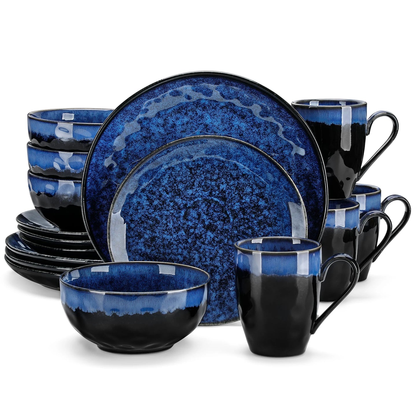 Malacasa Starry Blue Ceramic Dinnerware Set