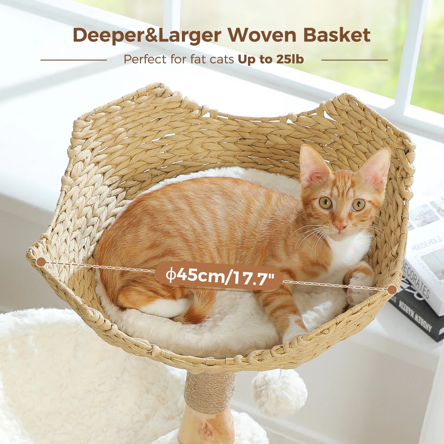 PAWZ Road Modern Cat Tree Tower With Wood Scratching Posts