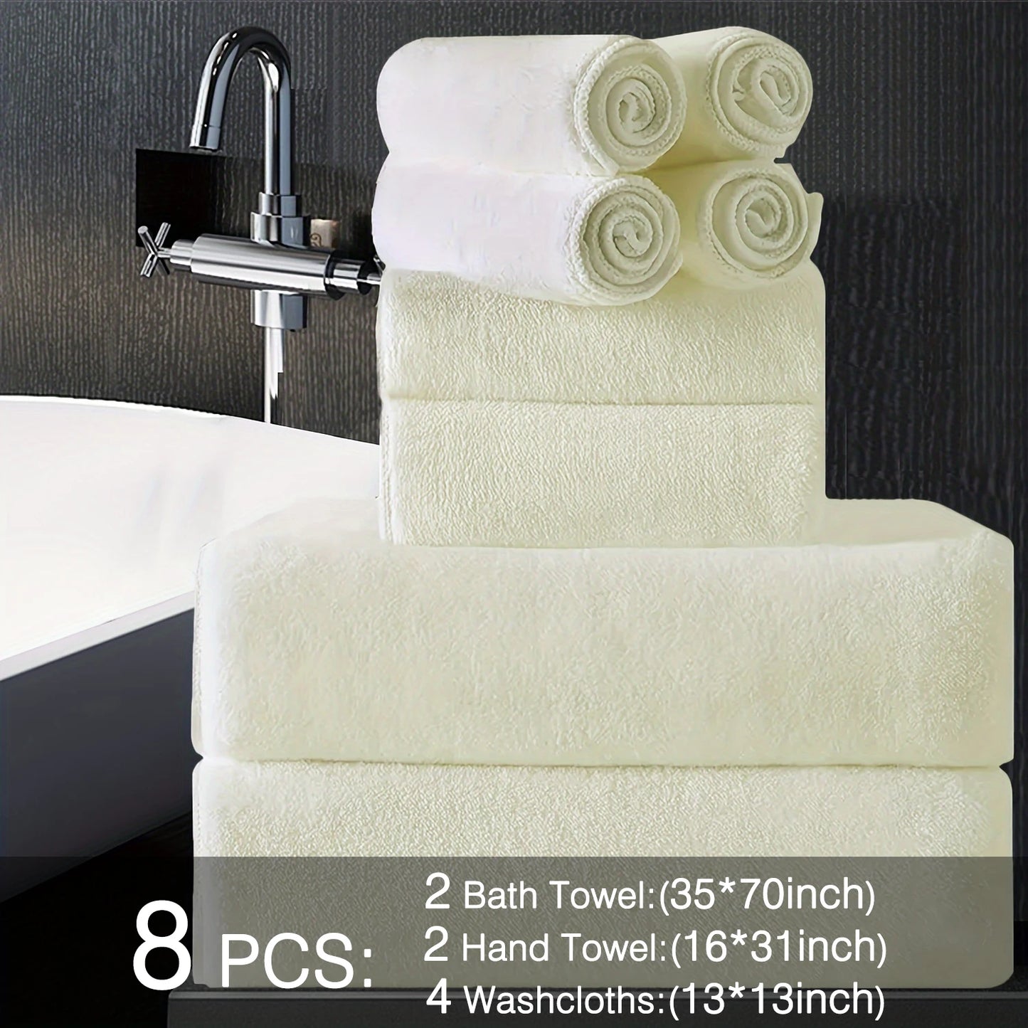 Belista Soft Absorbent Bath Towels Set Quick Dry