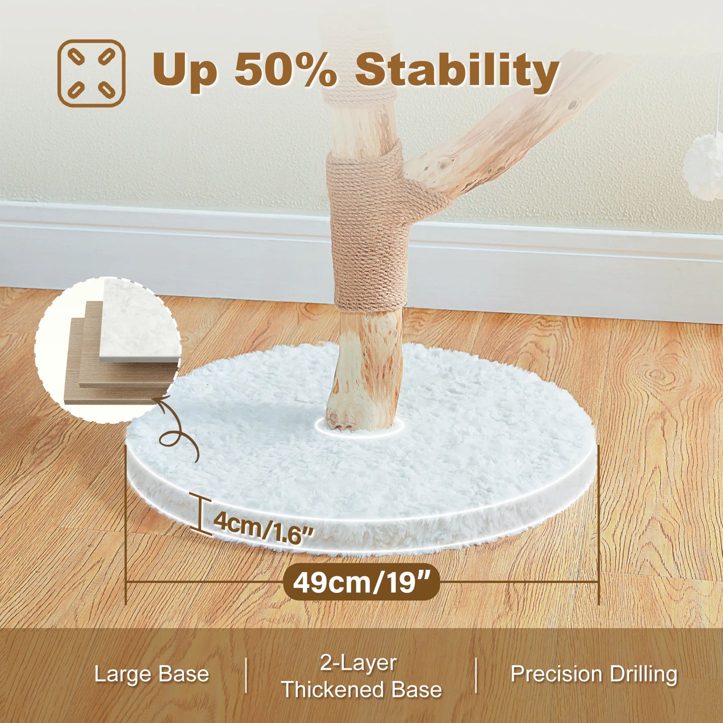 PAWZ Road Modern Cat Tree Tower With Wood Scratching Posts