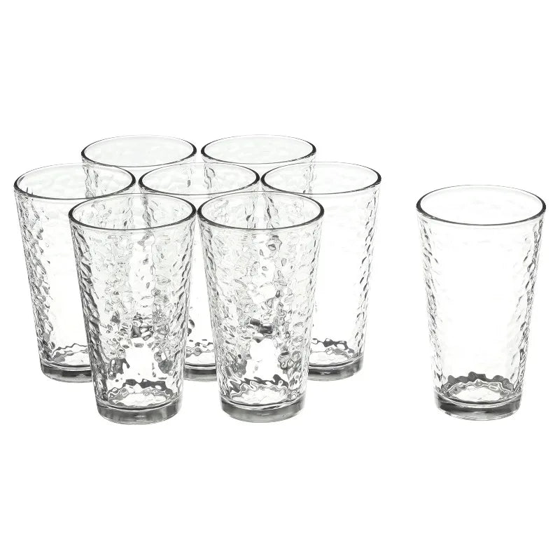Vintage Frost Glass Drinkware Set 8 Piece
